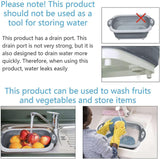 Darrahopens Home & Garden > Kitchenware > Kitchen Utensils 3-in-1 Green Collapsible Cutting Board & Drain Basin & Storage Tub - Portable Multifunctional Food Grade Storage Basket(37x27x12cm)