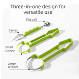 Darrahopens Home & Garden > Kitchenware > Kitchen Utensils 3-in-1 Stainless Steel Fruit Carving Scoop, Multi-Function Melon Seed Remover Kitchen Tool