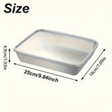 Darrahopens Home & Garden > Kitchenware > Kitchen Utensils 3 pieces/set Large stainless steel square food storage box with transparent lid - leak-proof, stackable, durable - perfect for camping, outdoor exploration and home use - perfect for storing meat, fruits
