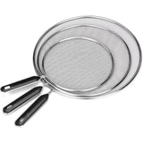 Darrahopens Home & Garden > Kitchenware > Kitchen Utensils 3 Pieces Splash Guard Stainless Steel Splash Cover With Handle Kitchen Splash Guard 25Cm 29Cm 33Cm