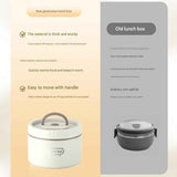 Darrahopens Home & Garden > Kitchenware > Kitchen Utensils 316 Stainless Steel Double Layer Insulated Lunch Box Microwave Safe Round Bento Box with Insulated Bag and Cutlery(1 large, 2 small)