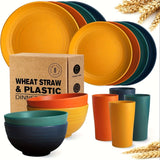 Darrahopens Home & Garden > Kitchenware > Kitchen Utensils 32件Eco-Friendly Wheat Straw Dinnerware: Stackable Design with Natural Texture, Illuminating the Sustainable Aesthetics of Every Meal
