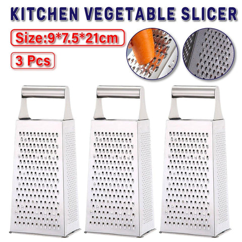 Darrahopens Home & Garden > Kitchenware > Kitchen Utensils 3pcs Stainless Steel Vegetable Slicer Grater Kitchen Multi-Function Grater Tool