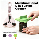 Darrahopens Home & Garden > Kitchenware > Kitchen Utensils 4-in-1 Multi-Function Can Opener, Essential Kitchen Tool for Opening Lids, Multi-Size Bottle Opener - Green