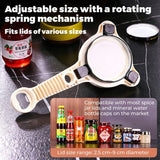 Darrahopens Home & Garden > Kitchenware > Kitchen Utensils 4-in-1 Multi-Function Can Opener, Essential Kitchen Tool for Opening Lids, Multi-Size Bottle Opener - Purple