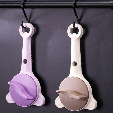 Darrahopens Home & Garden > Kitchenware > Kitchen Utensils 4-in-1 Multi-Function Can Opener, Essential Kitchen Tool for Opening Lids, Multi-Size Bottle Opener - Purple