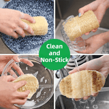 Darrahopens Home & Garden > Kitchenware > Kitchen Utensils 4-Pack Natural Loofah Sponge Scrubber (Oval Compressed Slice: 13x8CM) - Eco-Friendly Dual Use for Kitchen & Body