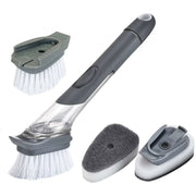 Darrahopens Home & Garden > Kitchenware > Kitchen Utensils 4 Pack Replaceable Brushes Dish Brush Refills, 2 In 1 Sponge And Bristle Brushes For Dish Washing, Easy Cleaning