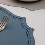Darrahopens Home & Garden > Kitchenware > Kitchen Utensils 4 pcs Retro Faux Leather Placemat - Waterproof & Oil-Proof Dining Table Mat (Pink)