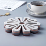 Darrahopens Home & Garden > Kitchenware > Kitchen Utensils 4 silicone heat-resistant placemats - circular anti slip mats for hot dishes, pots, and cups In Australia - Darrahopens