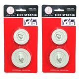 Darrahopens Home & Garden > Kitchenware > Kitchen Utensils 4x BATH AND SINK PLUGS Basin Bath Stopper Chrome Rubber 42mm 54mm