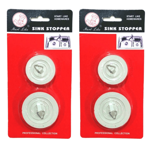 Darrahopens Home & Garden > Kitchenware > Kitchen Utensils 4x BATH AND SINK PLUGS Basin Bath Stopper Chrome Rubber 42mm 54mm