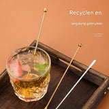 Darrahopens Home & Garden > Kitchenware > Kitchen Utensils 5 304 stainless steel coffee yogurt honey stirrers - bar juice - cocktail - creative cocktail sticks