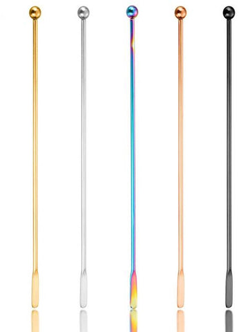 Darrahopens Home & Garden > Kitchenware > Kitchen Utensils 5 304 stainless steel coffee yogurt honey stirrers - bar juice - cocktail - creative cocktail sticks