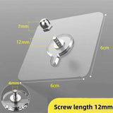 Darrahopens Home & Garden > Kitchenware > Kitchen Utensils 50-PCS Heavy Duty Adhesive Screw Stickers No Drilling Wall Hooks 6x6cm Waterproof Stainless Steel for Kitchen Bathroom Rental Friendly(12mm)