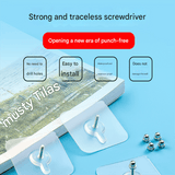 Darrahopens Home & Garden > Kitchenware > Kitchen Utensils 50-PCS Heavy Duty Adhesive Screw Stickers No Drilling Wall Hooks 6x6cm Waterproof Stainless Steel for Kitchen Bathroom Rental Friendly(8mm)
