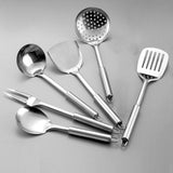 Darrahopens Home & Garden > Kitchenware > Kitchen Utensils 6PCS Stainless Steel Kitchen Utensil Set with Frying Spatula Colander and Spoon