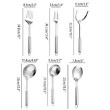 Darrahopens Home & Garden > Kitchenware > Kitchen Utensils 6PCS Stainless Steel Kitchen Utensil Set with Frying Spatula Colander and Spoon