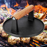 Darrahopens Home & Garden > Kitchenware > Kitchen Utensils 7" Heavy Duty Burger Press W/ Solid Wood Handle for Meat Smasher Hamburger Steak
