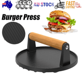 Darrahopens Home & Garden > Kitchenware > Kitchen Utensils 7" Heavy Duty Burger Press W/ Solid Wood Handle for Meat Smasher Hamburger Steak