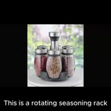 Darrahopens Home & Garden > Kitchenware > Kitchen Utensils 7 pieces rotating base spice dispenser, kitchen supplies, spice dispenser set, including salt, pepper and sugar dispenser - perfect for kitchen storage and organization