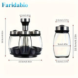Darrahopens Home & Garden > Kitchenware > Kitchen Utensils 7 pieces rotating base spice dispenser, kitchen supplies, spice dispenser set, including salt, pepper and sugar dispenser - perfect for kitchen storage and organization