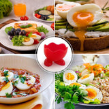 Darrahopens Home & Garden > Kitchenware > Kitchen Utensils 7PCS Breakfast Serving Cups Holders Set Boiled Egg Kitchen Silicone Egg Cup