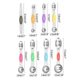 Darrahopens Home & Garden > Kitchenware > Kitchen Utensils 8pcs Stainless Steel Dual Head Measuring Spoon Set Kitchen Baking Cooking Tools