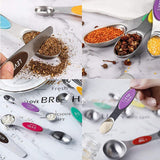Darrahopens Home & Garden > Kitchenware > Kitchen Utensils 8pcs Stainless Steel Dual Head Measuring Spoon Set Kitchen Baking Cooking Tools