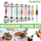 Darrahopens Home & Garden > Kitchenware > Kitchen Utensils 8pcs Stainless Steel Dual Head Measuring Spoon Set Kitchen Baking Cooking Tools
