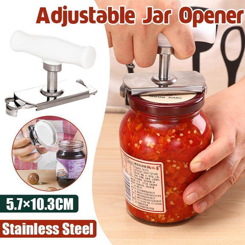 Darrahopens Home & Garden > Kitchenware > Kitchen Utensils Adjustable Stainless Steel Jar Opener Bottle Lid Remover for Kitchen Use