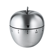 Darrahopens Home & Garden > Kitchenware > Kitchen Utensils Apple Shape Stainless Steel Kitchen Timer Mechanical Cooking Timer -  Wind-Up 60 Minute Countdown Timer - Loud Ring 72dB Baking Tool with Non-Slip Base - Battery-Free Analog Timer for Home Office