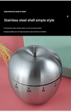 Darrahopens Home & Garden > Kitchenware > Kitchen Utensils Apple Shape Stainless Steel Kitchen Timer Mechanical Cooking Timer -  Wind-Up 60 Minute Countdown Timer - Loud Ring 72dB Baking Tool with Non-Slip Base - Battery-Free Analog Timer for Home Office