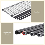 Darrahopens Home & Garden > Kitchenware > Kitchen Utensils Artiss 4-Tier Kitchen Rack Shelf with Wheels Shelving 152x45x187CM Adjustable Metal Storage Shelves