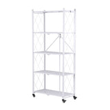 Darrahopens Home & Garden > Kitchenware > Kitchen Utensils Artiss 5-Tier Foldable Kitchen Bakers Rack 71x160cm Microwave Stand White In Australia - Darrahopens