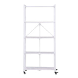 Darrahopens Home & Garden > Kitchenware > Kitchen Utensils Artiss 5-Tier Foldable Kitchen Bakers Rack 71x160cm Microwave Stand White In Australia - Darrahopens