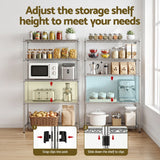 Darrahopens Home & Garden > Kitchenware > Kitchen Utensils Artiss 5-Tier Kitchen Rack Shelf Shelving 120x45x179CM Adjustable Metal Storage Shelves