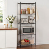 Darrahopens Home & Garden > Kitchenware > Kitchen Utensils Artiss 5-Tier Kitchen Rack Shelf Shelving Unit 55x30x150CM Adjustable Metal Storage Shelves Black