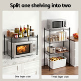 Darrahopens Home & Garden > Kitchenware > Kitchen Utensils Artiss 5-Tier Kitchen Rack Shelf Shelving Unit 55x30x150CM Adjustable Metal Storage Shelves Black