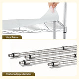Darrahopens Home & Garden > Kitchenware > Kitchen Utensils Artiss 5-Tier Kitchen Rack Shelf Shelving Unit 60x35x150CM Adjustable Metal Storage Shelves Silver