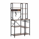 Darrahopens Home & Garden > Kitchenware > Kitchen Utensils Artiss Kitchen Rack with Power Outlets Hooks 96CMX170CM Microwave Storage Shelf