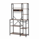Darrahopens Home & Garden > Kitchenware > Kitchen Utensils Artiss Kitchen Rack with Power Outlets Hooks 96CMX170CM Microwave Storage Shelf