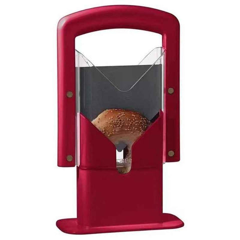 Darrahopens Home & Garden > Kitchenware > Kitchen Utensils Bagel Slicer, Household Bagel Cutter, Convenient Kitchen Baking Tool—Red