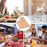 Darrahopens Home & Garden > Kitchenware > Kitchen Utensils Bamboo Chopping Board Cheese Board Set with Knife Kitchen Charcuterie Serving