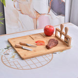 Darrahopens Home & Garden > Kitchenware > Kitchen Utensils Bamboo Chopping Board Cheese Board Set with Knife Kitchen Charcuterie Serving
