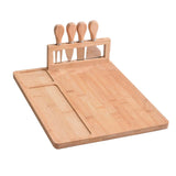 Darrahopens Home & Garden > Kitchenware > Kitchen Utensils Bamboo Chopping Board Cheese Board Set with Knife Kitchen Charcuterie Serving