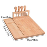 Darrahopens Home & Garden > Kitchenware > Kitchen Utensils Bamboo Chopping Board Cheese Board Set with Knife Kitchen Charcuterie Serving