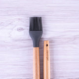 Darrahopens Home & Garden > Kitchenware > Kitchen Utensils Beechwood & silicone basting brush charcoal