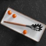Darrahopens Home & Garden > Kitchenware > Kitchen Utensils Beechwood & silicone pasta spoon charcoal