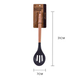Darrahopens Home & Garden > Kitchenware > Kitchen Utensils Beechwood & silicone slotted spoon charcoal
